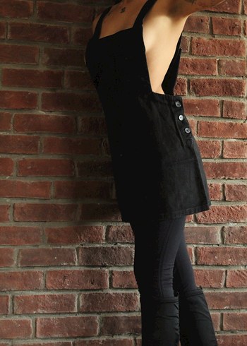 Kısa kot tulum - Görsel 9