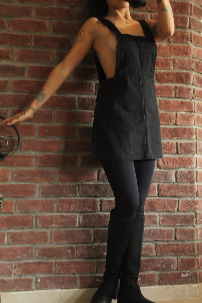 Kısa kot tulum - Görsel 2