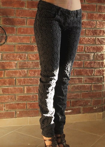 Desenli Skinny Pantolon - Görsel 2