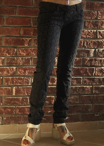 Desenli Skinny Pantolon - Görsel 3