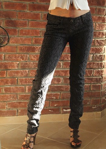 Desenli Skinny Pantolon - Görsel 11