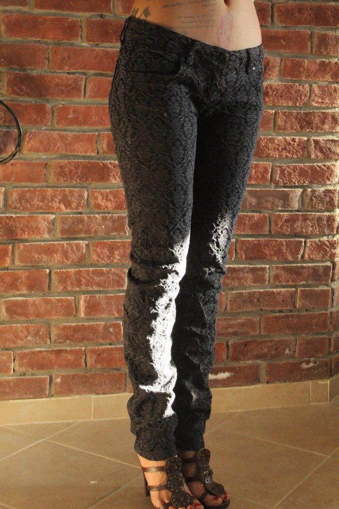 Desenli Skinny Pantolon - Görsel 2