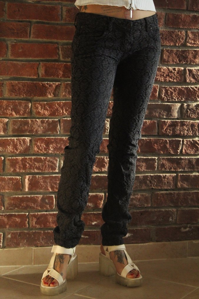 Desenli Skinny Pantolon - Görsel 3