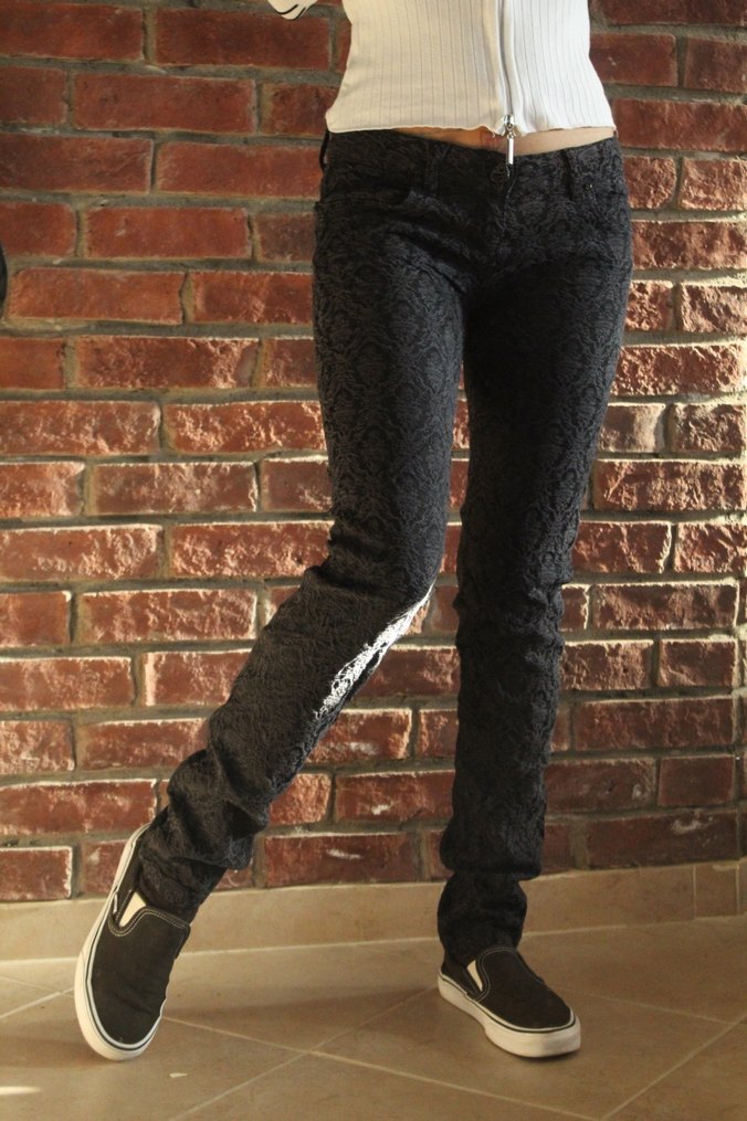 Desenli Skinny Pantolon - Görsel 4