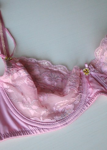 Pembe dantelli sütyen - Görsel 3