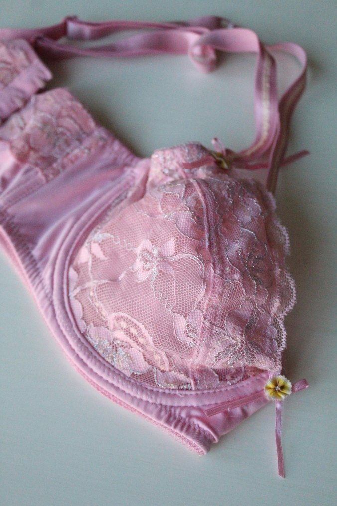 Pembe dantelli sütyen - Görsel 2