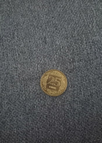 Vintage 25 Kuruş Altın Renk - Görsel 3