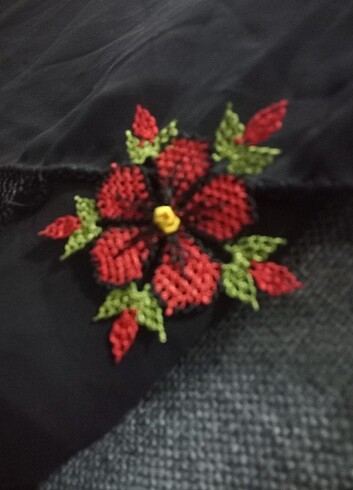 İğne oyası motif japon gülü 