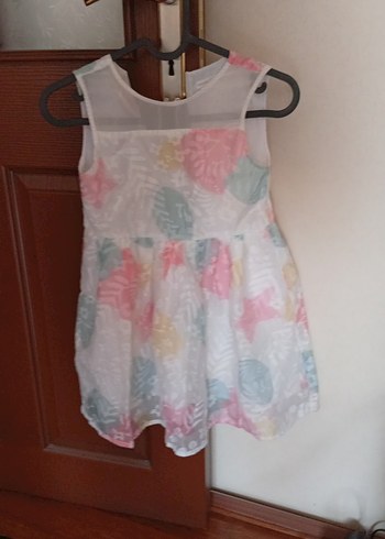 Kız Çocuk Çok Renkli Kolsuz Elbise - Görsel 7