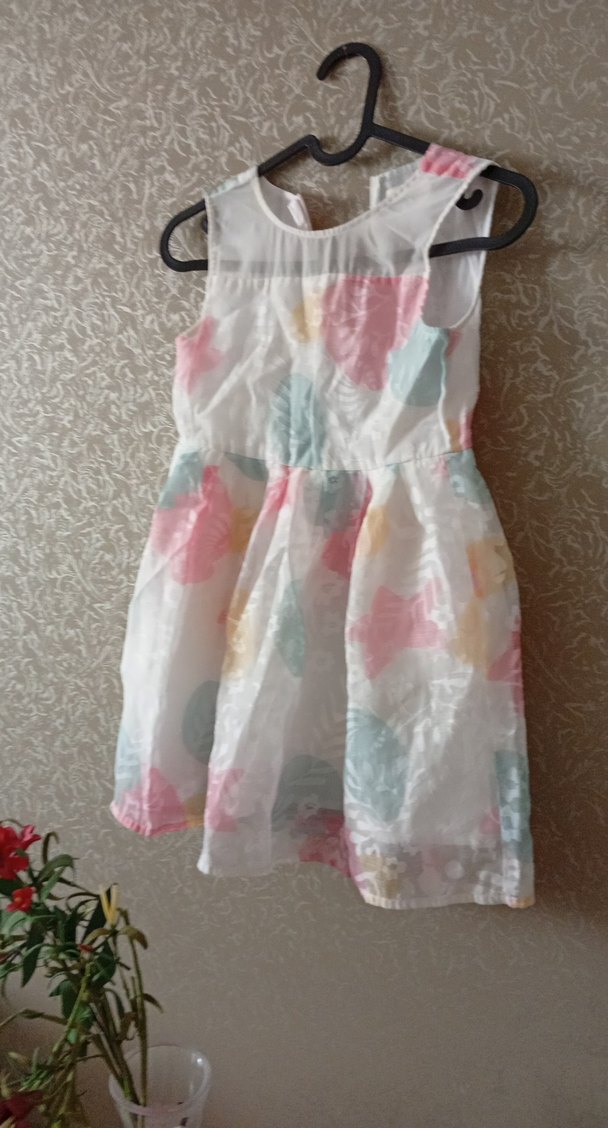 Kız Çocuk Çok Renkli Kolsuz Elbise - Görsel 3