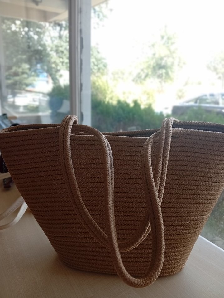 Püsküllü Bohem Örgü Kadın Çanta - Görsel 3