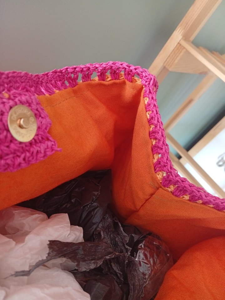 Mor Parlak Örgü Kadın Çanta - Görsel 3