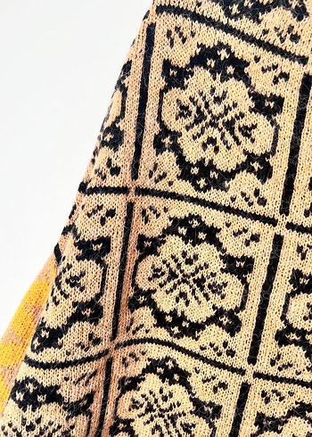 Zara Bohem Desenli Örgü Kadın Kazak - Görsel 4
