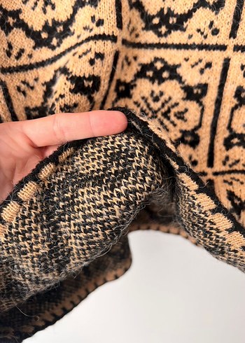 Zara Bohem Desenli Örgü Kadın Kazak - Görsel 3