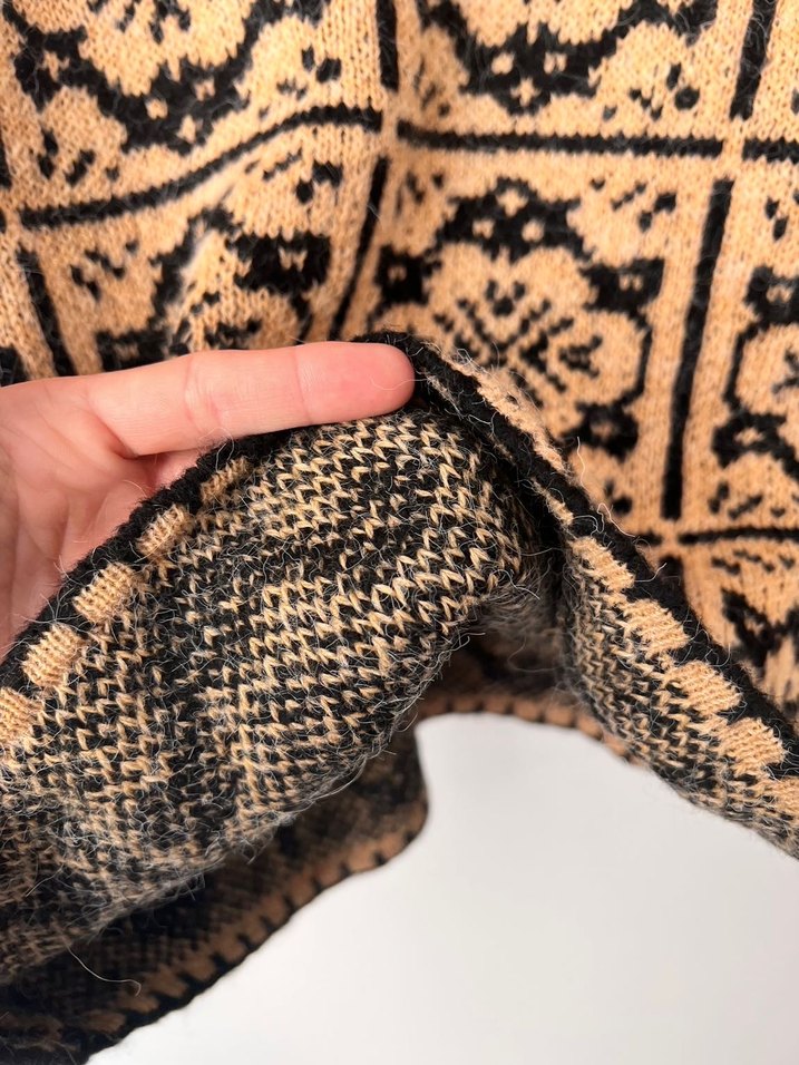 Zara Bohem Desenli Örgü Kadın Kazak - Görsel 3