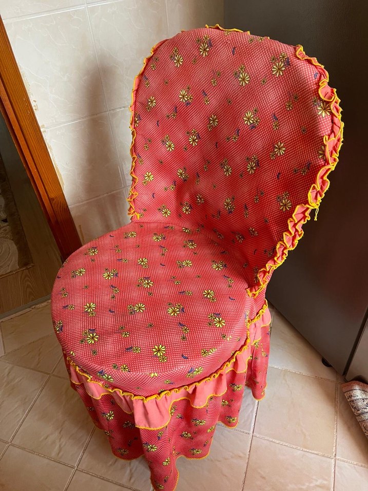 Pembe Bağlamalı Vintage Mutfak Masa Takımı - Görsel 3