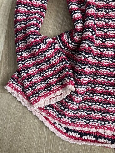 Balıkçı Yaka Renkli Vintage Kazak - Görsel 6