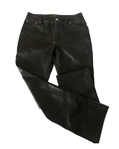 Twist Düz Kesim Suni Deri Pantolon - Görsel 2