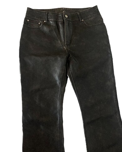 Twist Düz Kesim Suni Deri Pantolon - Görsel 3