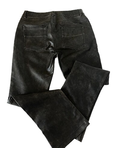 Twist Düz Kesim Suni Deri Pantolon - Görsel 6