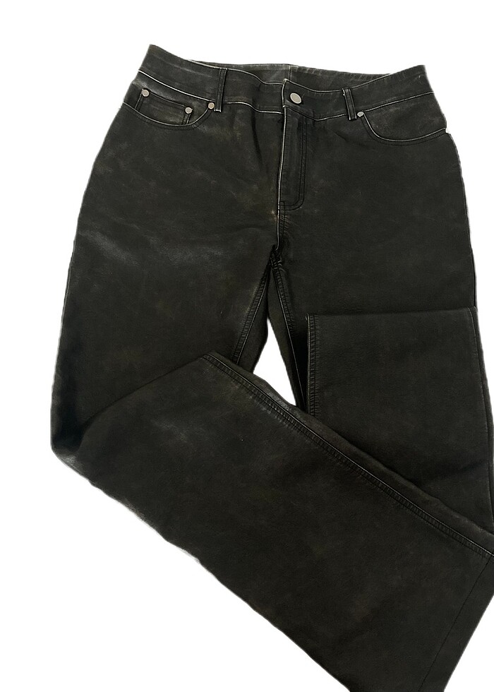 Twist Düz Kesim Suni Deri Pantolon - Görsel 4