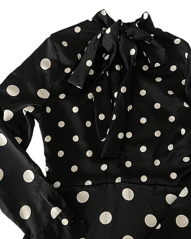 H&M Puantiyeli Siyah Bluz - Görsel 5