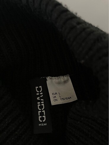 H&M Siyah Oversize Boğazlı Kazak - Görsel 2