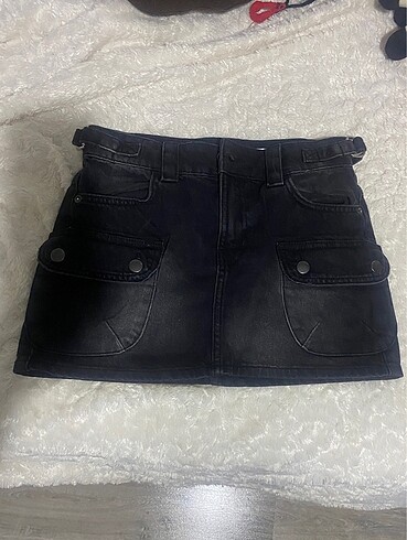 mini kot etek siyah bershka