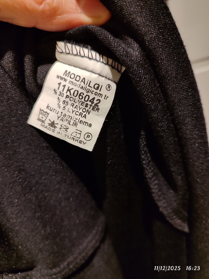 Uzun Siyah  Kadın Elbise - Görsel 5