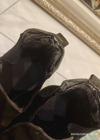 Haki süet dolgu topuklu tokalı bot - Görsel 4