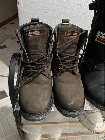 42 Beden kahverengi Renk Harley Davidson bot