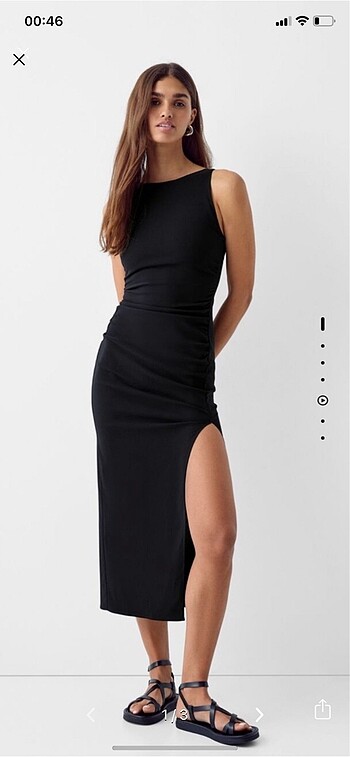 Bershka siyah elbise