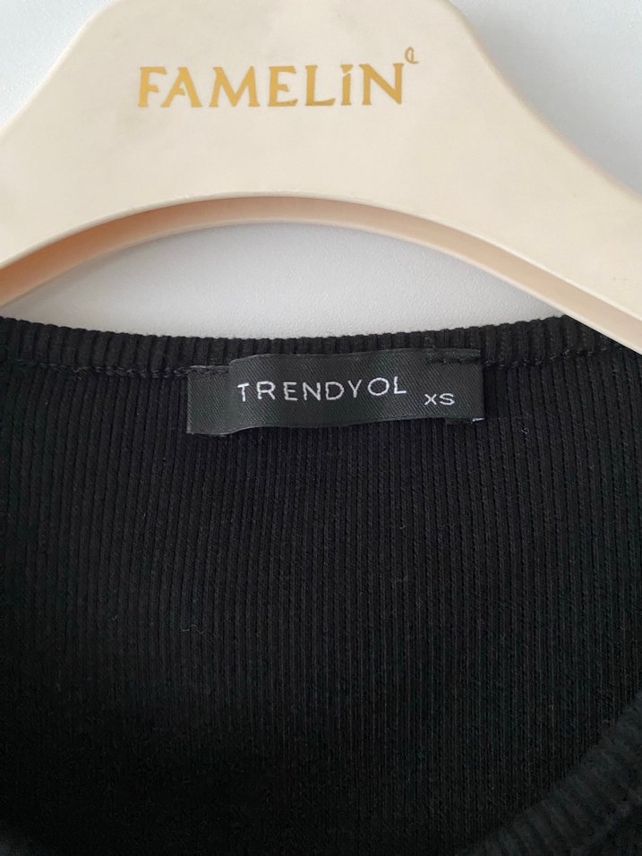 Siyah Kısa Kollu Uzun Kadın Elbise - Görsel 2