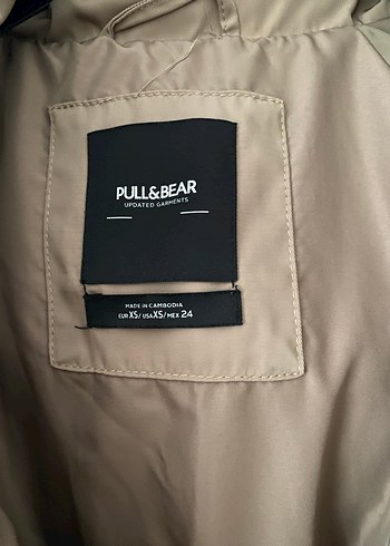 Pull and Bear Bej Kapüşonlu Fermuarlı Kadın Mont - Görsel 4