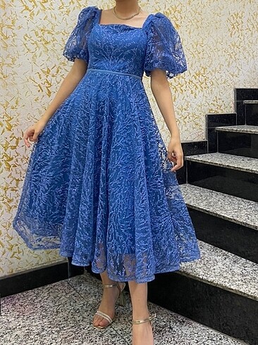 Mavi mezuniyet-düğün-kina gecesi ebisesi - Görsel 2