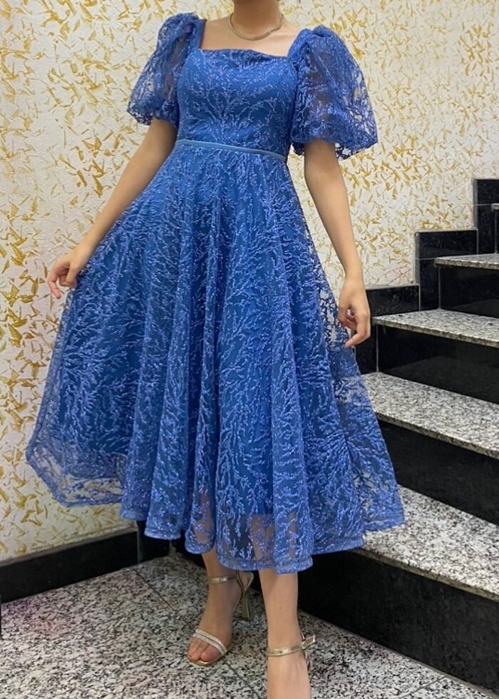 Mavi mezuniyet-düğün-kina gecesi ebisesi - Görsel 2