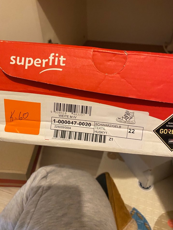 Superfit Erkek Çocuk Gri-Sarı Cırtlı Bot - Görsel 4