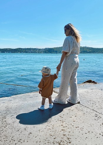 Nakışlı keten takım - Görsel 4