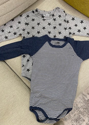 Uzun Kollu Gri Örme Erkek Bebek Body - Görsel 2