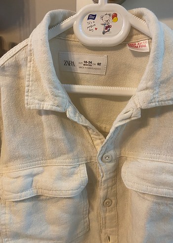 Çocuk Beyaz Keten Gömlek - Görsel 3