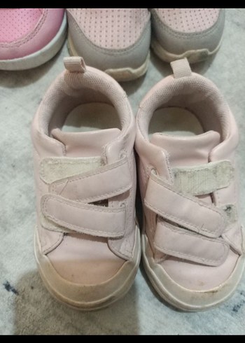 Kız Çocukları İçin Pembe Cırt Cırtlı Spor Ayakkabı - Görsel 2