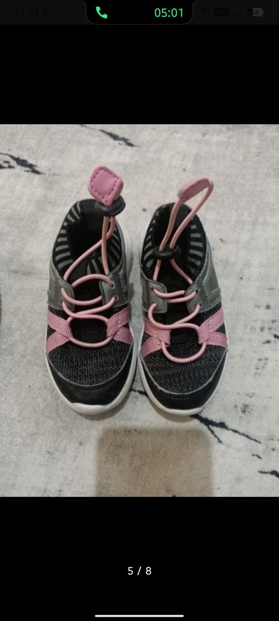 Kız Çocukları İçin Pembe Cırt Cırtlı Spor Ayakkabı - Görsel 5