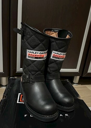 Siyah Kadın Harley Davidson Çizme