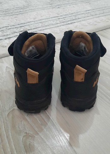 25 Beden siyah Renk Siyah Erkek Çocuk Sokak Stili Kauçuk Bot