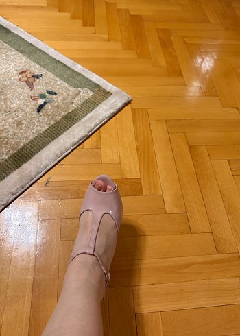 Bambi Pudra Kadın Platform Stiletto Topuklu Ayakkabı - Görsel 2