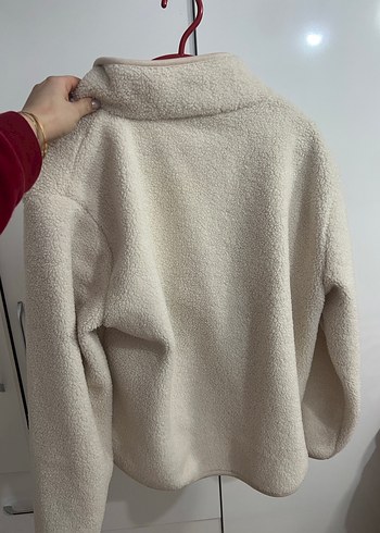 Gri Yarım Fermuarlı Kadın Polar Ceket - Görsel 2