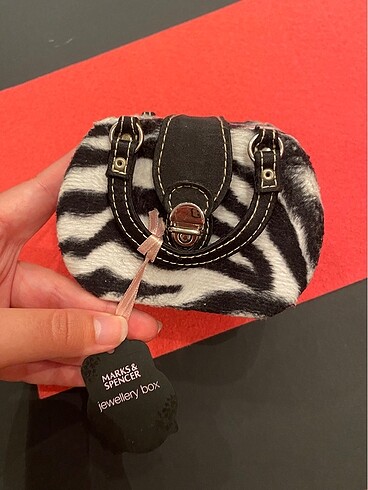 Marks & Spencer Jewellery Box Takı Kutusu Çantası Zebra Desen - Görsel 8