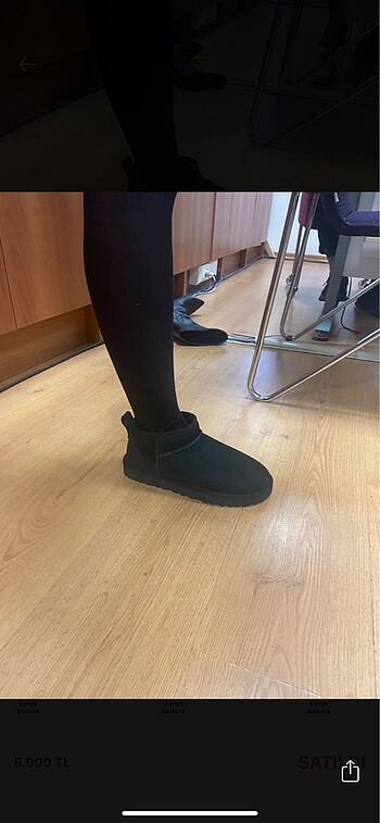 Ugg Ugg ultra mini siyah bot (Amerika?dan)