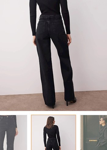 Kadın Siyah Regular Fit Kot Pantolon - Görsel 3