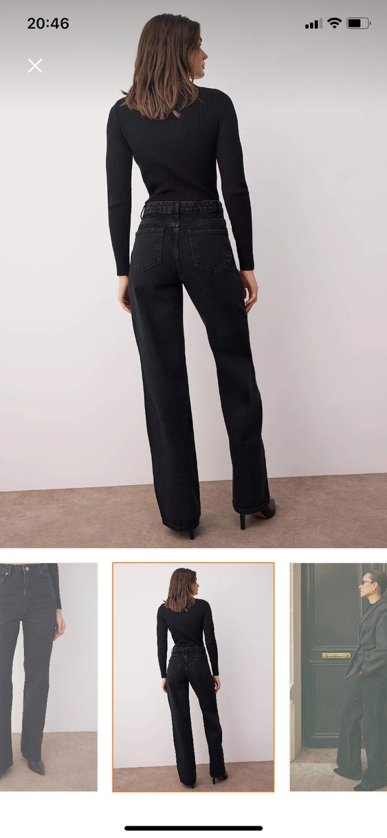 Kadın Siyah Regular Fit Kot Pantolon - Görsel 3